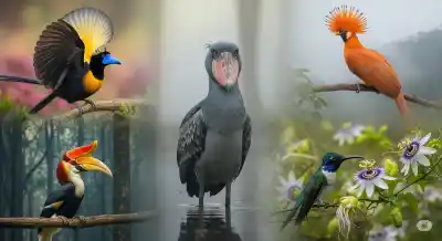 Joyas Raras de la Evolución: 5 Aves Más Espectaculares y Exóticas